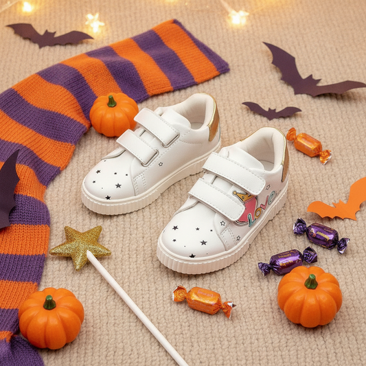 Tenis Casuales Milano Magic en ambiente de Halloween