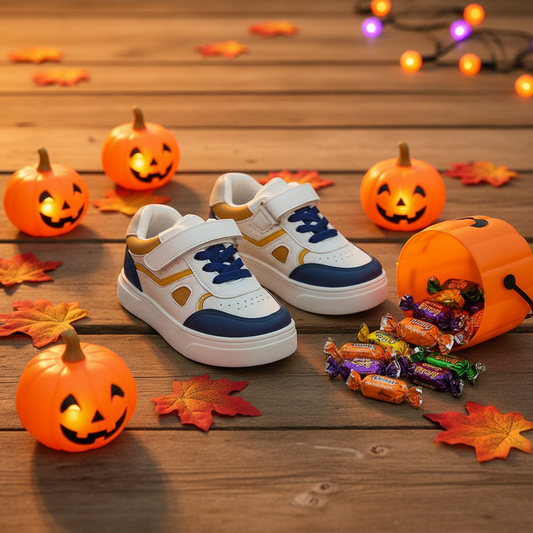 Tenis Casuales para Niños Sporty Steps en ambiente de Halloween