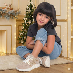 Tenis Niñas Amazing Beige