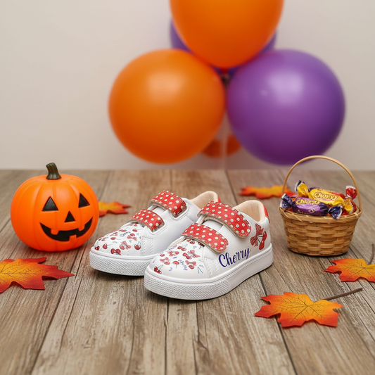 Tenis Casuales Milano Cherry en ambiente de Halloween