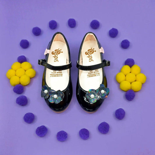 Baletas Dulce Bailarina Negro Charol - PAPOS