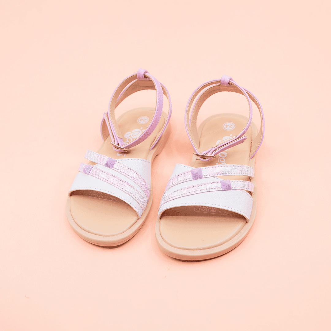 Sandalia Bennu Blanco y Lila - PAPOS