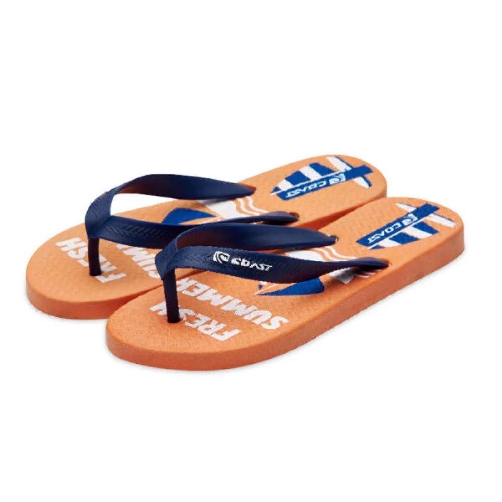 Sandalia Nautico Naranja y Azul - PAPOS