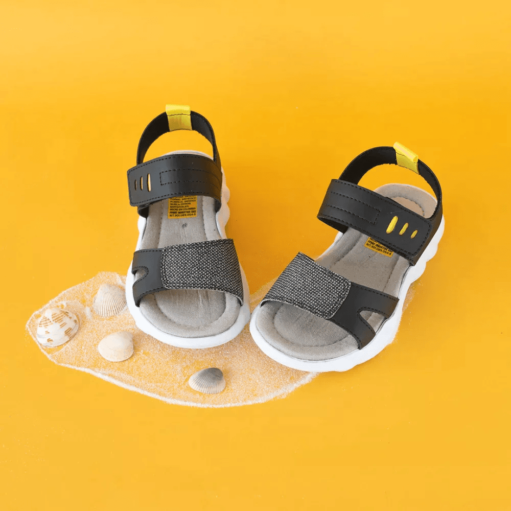 Sandalias Dick Negro & Gris - PAPOS