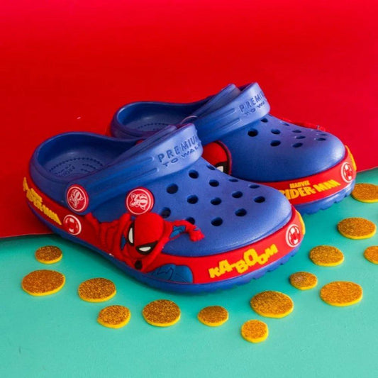 Zuecos Goma Spiderman Azul para Niños - Calzado Divertido y Cómodo - PAPOS