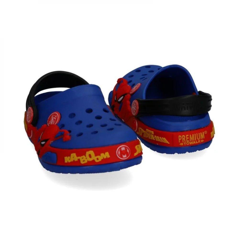 Zuecos Goma Spiderman Azul para Niños - Calzado Divertido y Cómodo - PAPOS