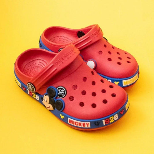 Zuecos Goma Mickey Rojos para Niños - Diversión y Estilo para los Pequeños - PAPOS