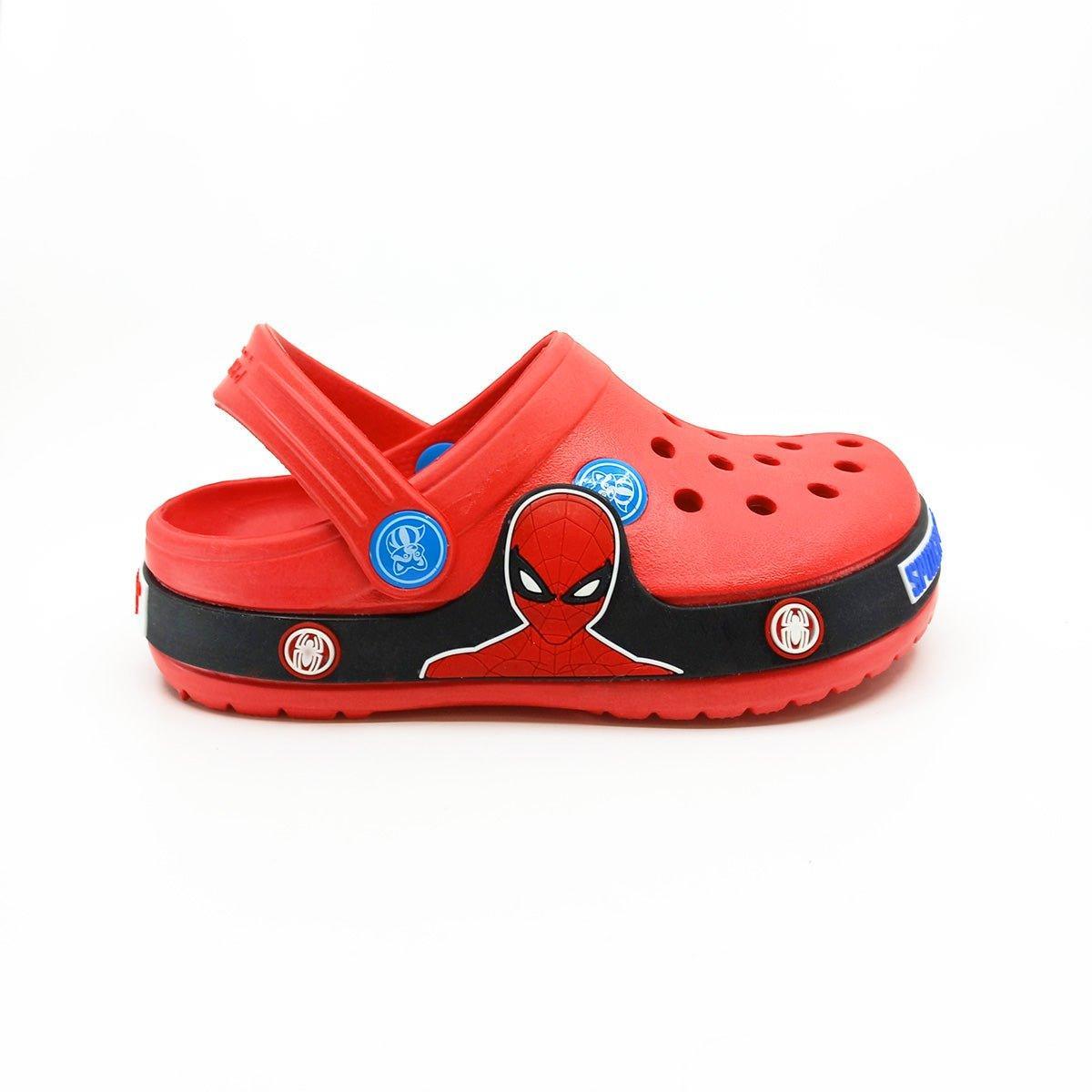 Zuecos Goma Spiderman Rojo y Negro para Niños - Estilo y Aventura para Pequeños Héroes - PAPOS