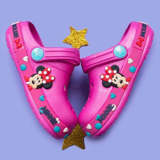 Zuecos Goma Minnie Rosado para Niños - Comodidad y Estilo para Pequeños Corazones - PAPOS