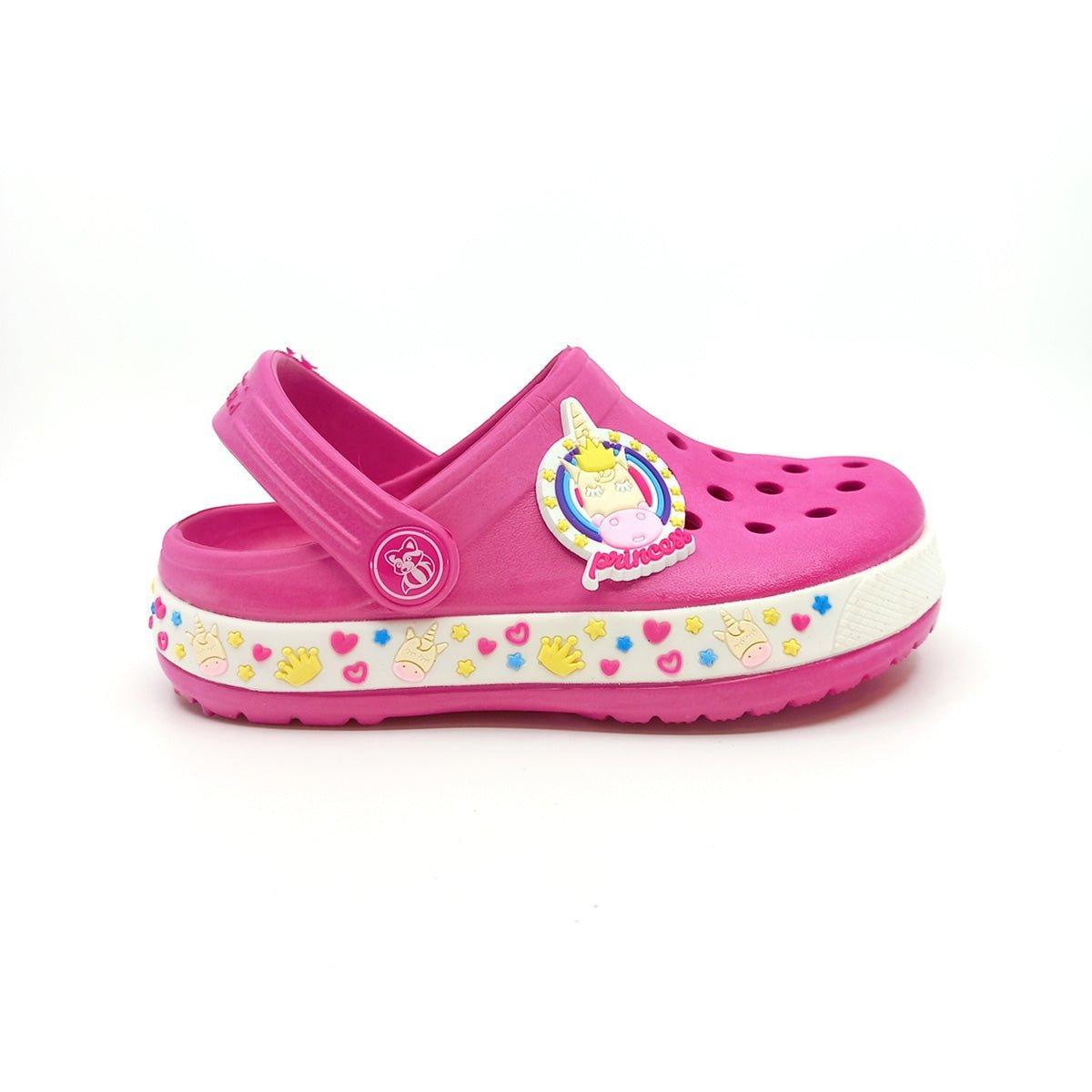 Zuecos Goma 3D Unicornio Fucsia para Niñas - Magia en Cada Paso, Estilo y Comodidad - PAPOS