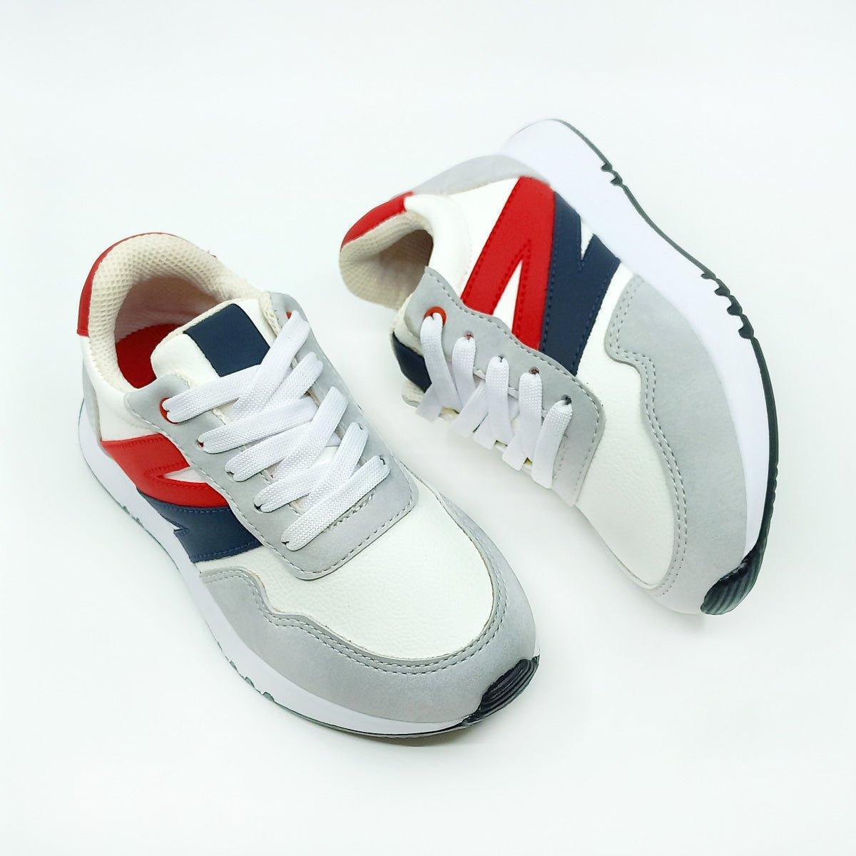 Tenis Drago Blanco Azul, Rojo - PAPOS