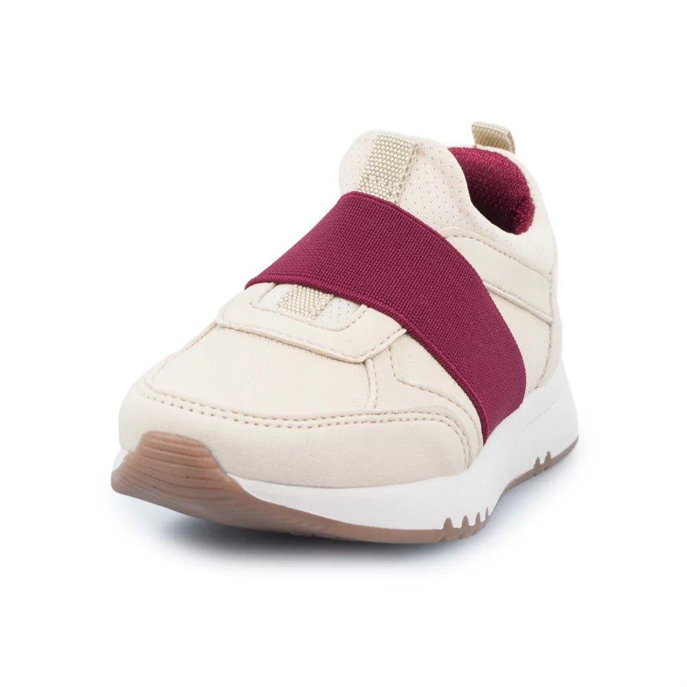 Tenis Evolution Beige y Vinotinto - PAPOS