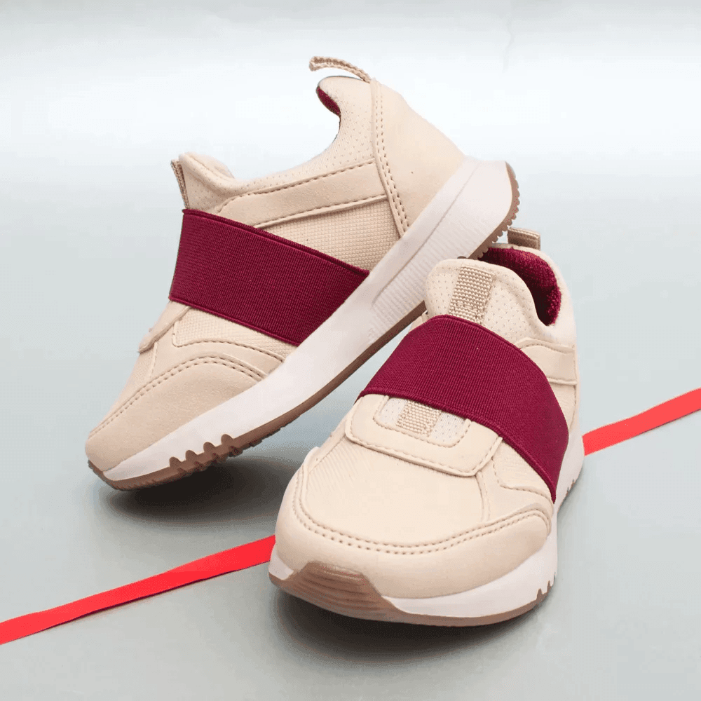 Tenis Evolution Beige y Vinotinto - PAPOS