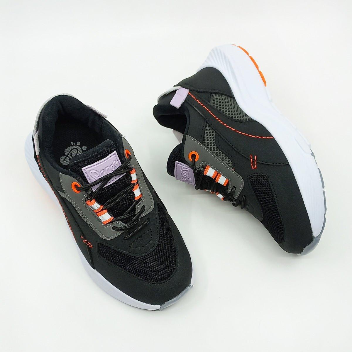 Tenis NEON Negro y Naranja - PAPOS