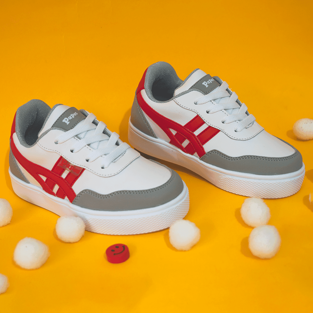 Tenis Niños Revenge Blanco Rojo - PAPOS