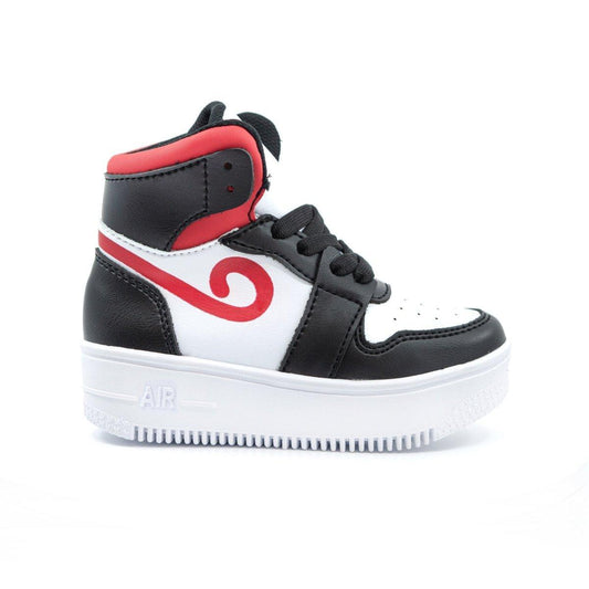 Zapatillas Jordano Boy Negro y Rojo - PAPOS