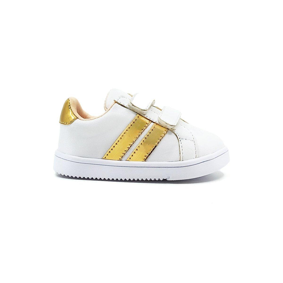 Zapatos Lara Blanco y Dorado - PAPOS