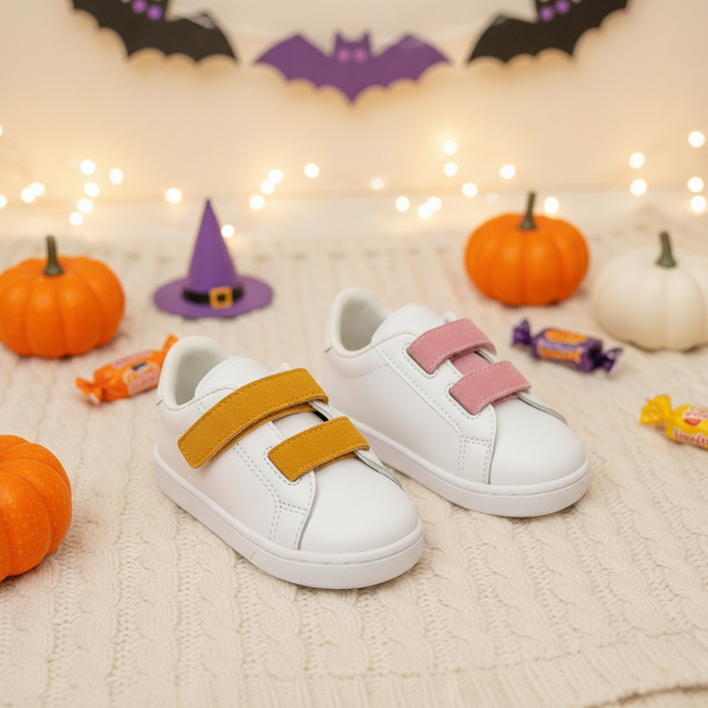 Zapatos Bebé FlexiPies Girl en ambiente de Halloween