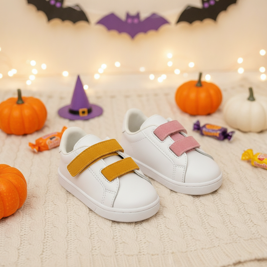 Zapatos Bebé FlexiPies Girl en ambiente de Halloween