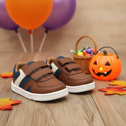 Zapatos Casuales Emilio Café en ambiente de Halloween