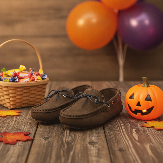 Mocasines Niños Bison Cafe en ambiente de Halloween