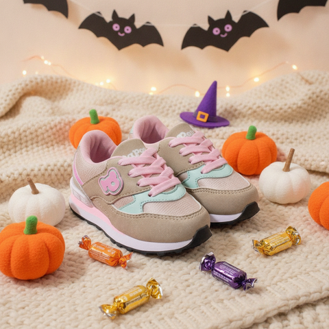 Athletic Beige y Rosado en ambiente de Halloween