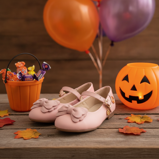 Baletas Dulce Bailarina Rosada en ambiente de Halloween