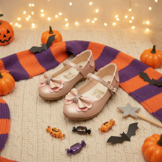 Baletas Dulce Bailarina Rosa baby en ambiente de Halloween