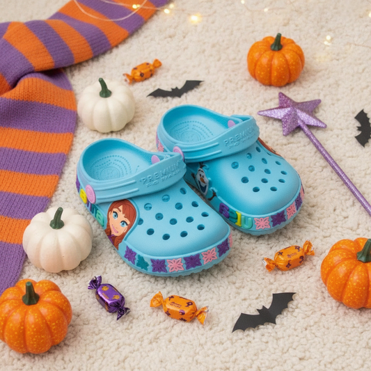 Sueco Azul Cielo Frozen en ambiente de Halloween