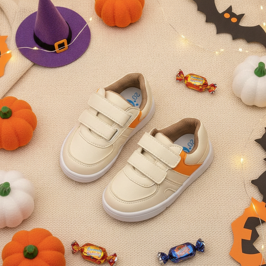 Zapatos Casuales Emilio Beige en ambiente de Halloween
