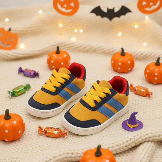 Zapatos Oliver Amarillo en ambiente de Halloween