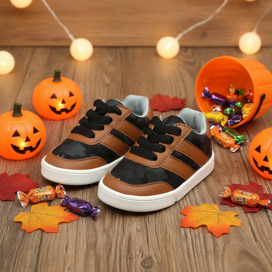 Zapatos Oliver Negro y Café en ambiente de Halloween