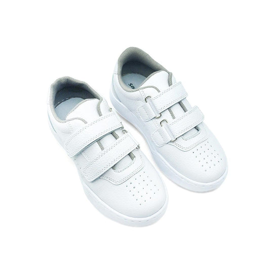 Tenis Colegiales Unisex EduStep Velcro Blanco - PAPOS