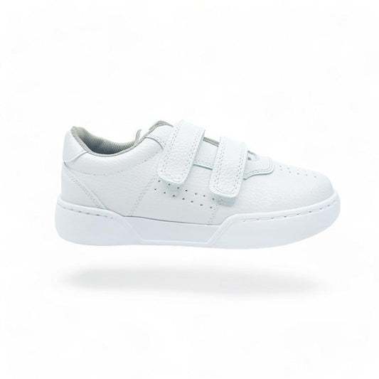 Tenis Colegiales Unisex EduStep Velcro Blanco - PAPOS