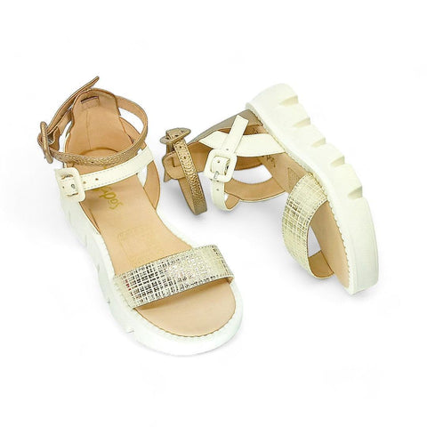 Sandalias para Niñas Glamour Natural Teen - PAPOS