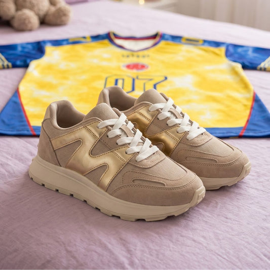 Tenis Niñas Amazing Beige
