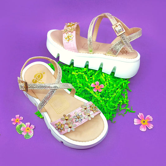 Sandalias Niñas para Primavera Rosa Teen - PAPOS