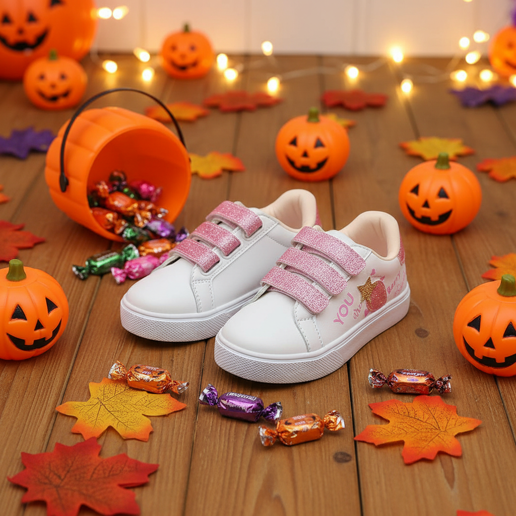 Zapatos Casuales para Niñas Dulce Encanto en ambiente de Halloween