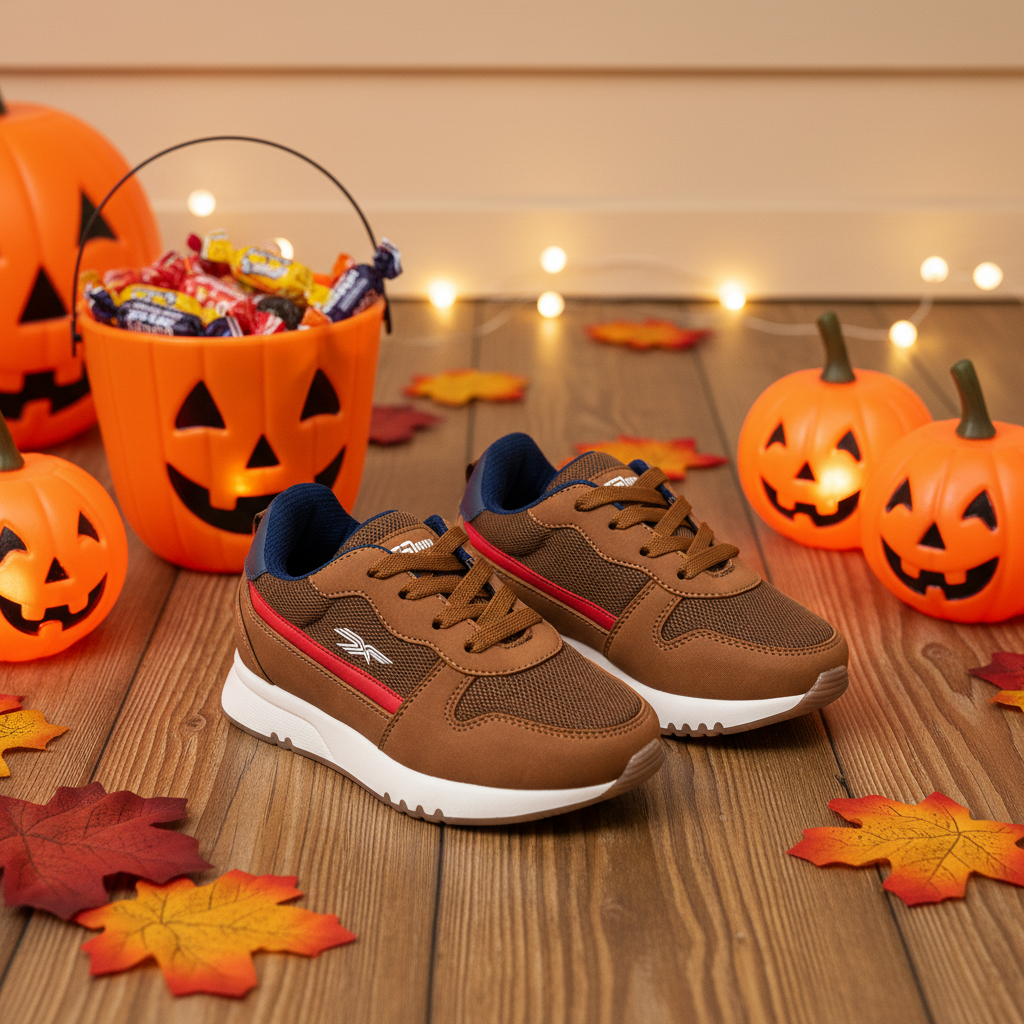 Tenis Niños Revenge Miel en ambiente de Halloween