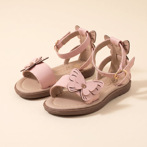 Sandalias para Niñas Jolie Rosada con mariposas - PAPOS
