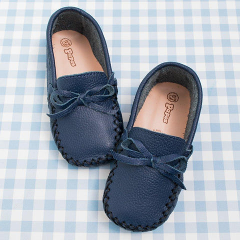 Mocasines Bebés Sueños Azul Clasic - PAPOS