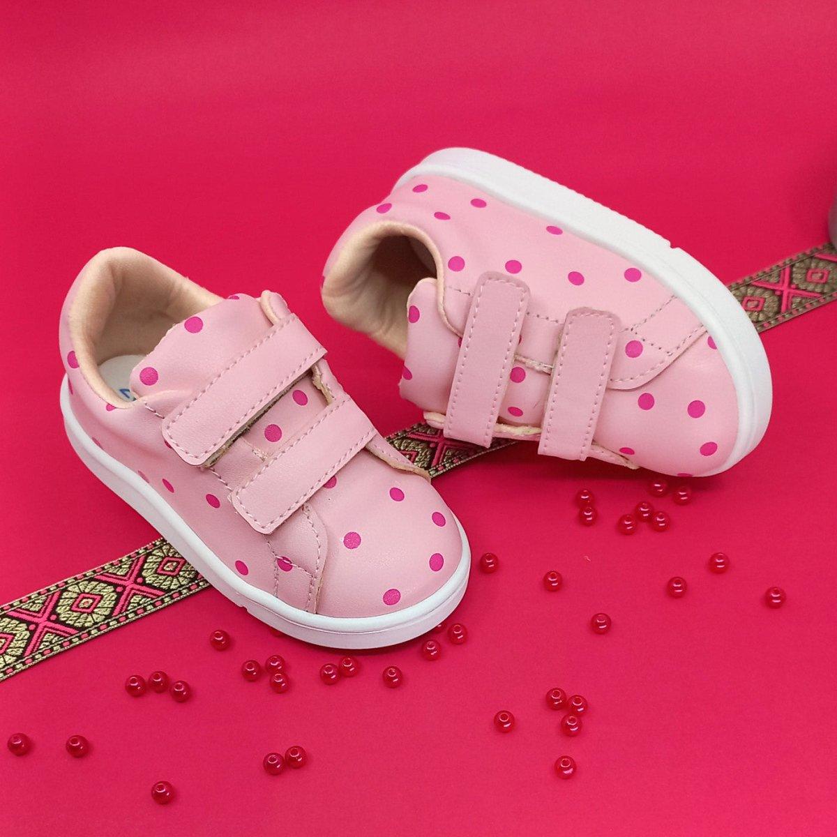 Casuales Bebés Happy Rosado Velcro - PAPOS