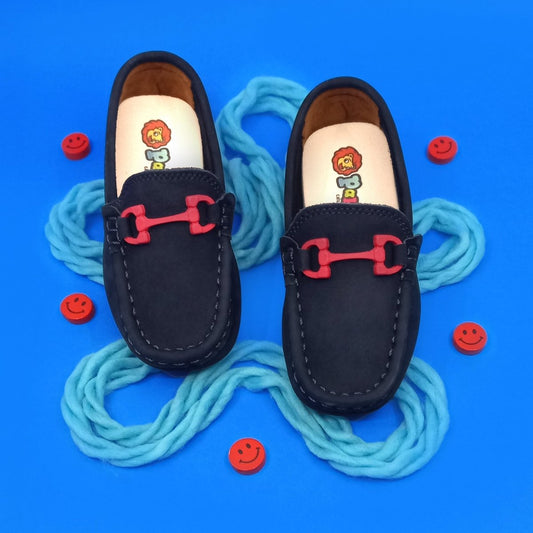 Mocasines para Niños Ethan Azul y Rojo - PAPOS