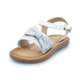 Sandalia Elegance Plateada - PAPOS Sandalias Niñas