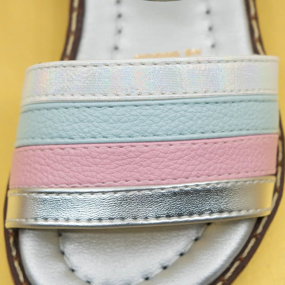 Sandalia Loren Plateada Multicolor - PAPOS