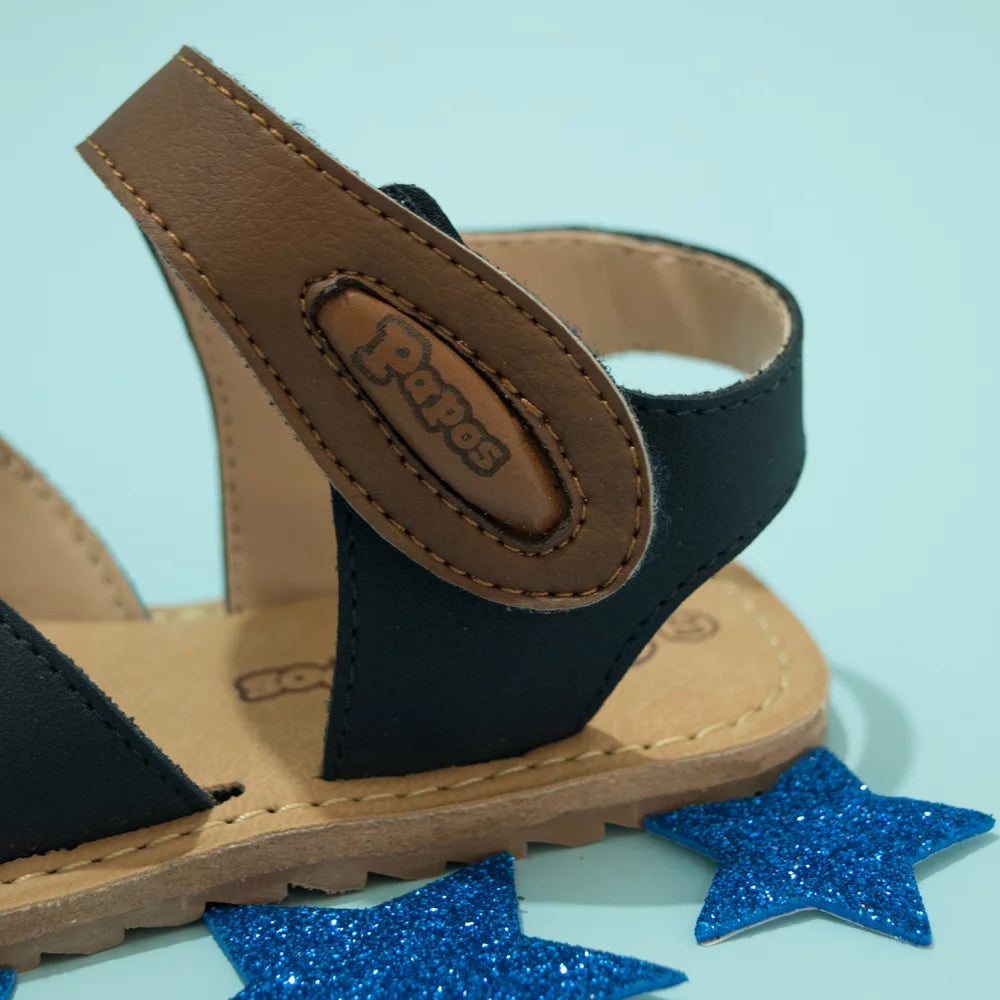 Sandalias Simba Azul y Miel - PAPOS Calzado Infantil Colombiano Bebés y niños pequeños
