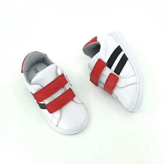 Tenis bebés Color Velcro Rojo - PAPOS