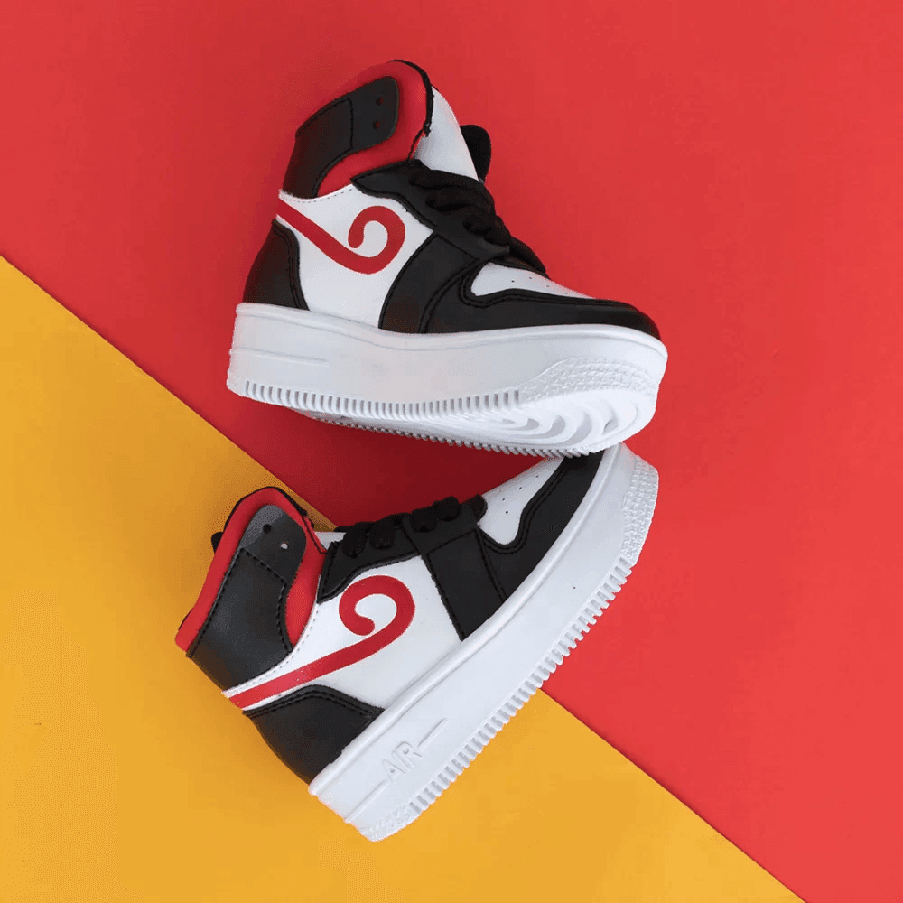 Zapatillas Jordano Boy Negro y Rojo PAPOS